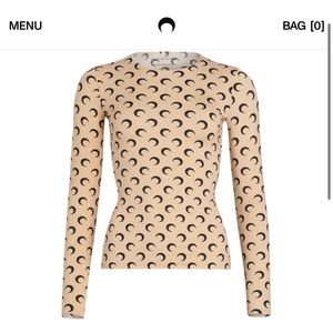 Marine Serre Second Skin Moon Top in Tan